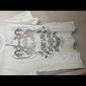 NWT Womens Zara Small Graphic T Shirt Fairy Love